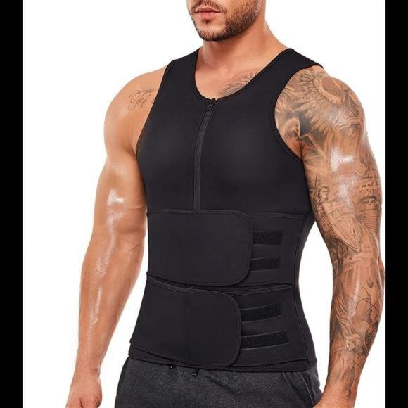 Sauna Suit for Men Waist Trainer Neoprene Sweat Vest with AdjustableTrim… - Picture 1 of 6